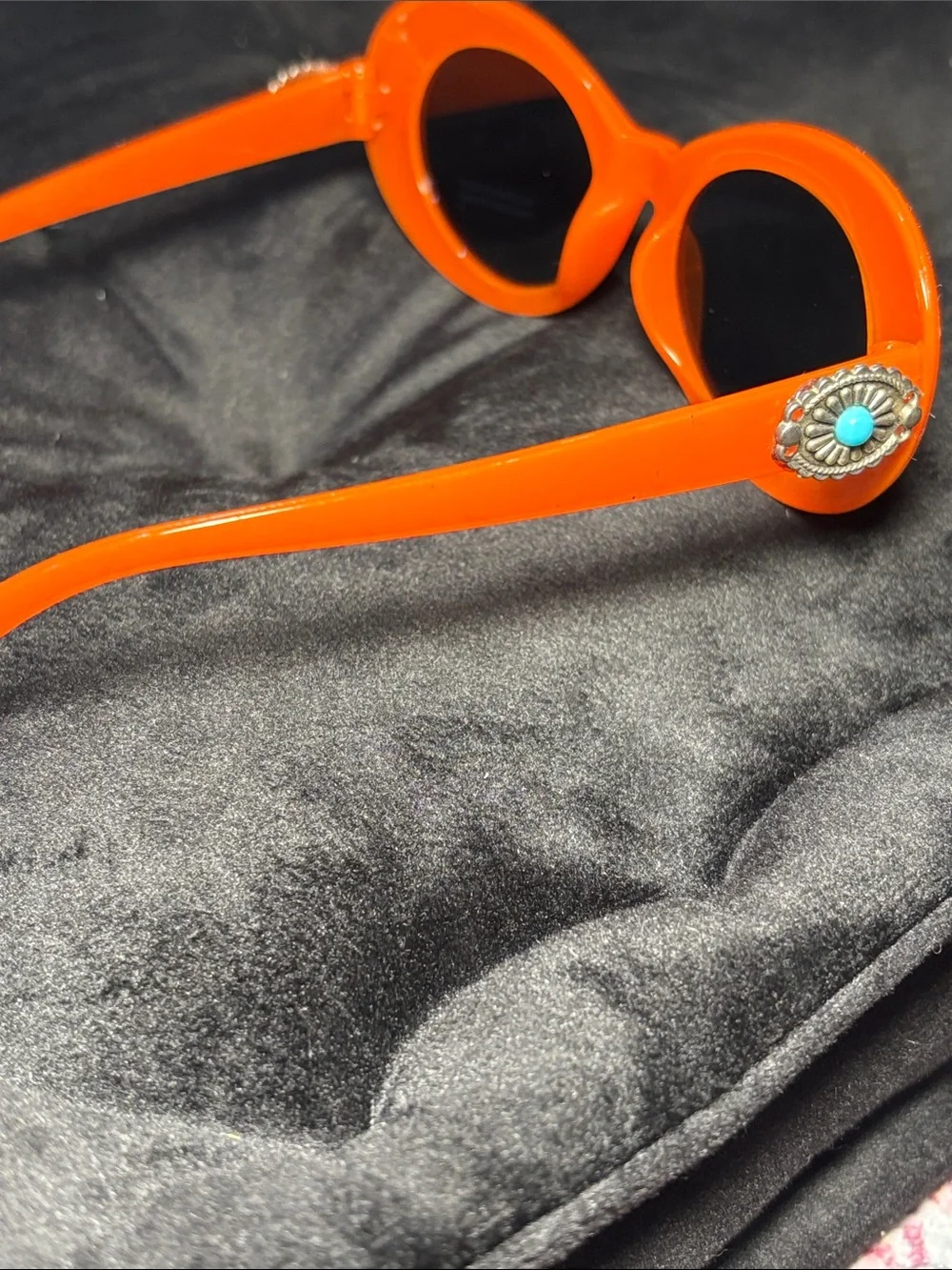 KB sunglasses vintage inspired vibrant orange frame western sunglasses 60s look - Picture 3 of 7